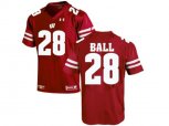 2016 Men's UA Wisconsin Badgers Montee Ball #28 College Football Jersey - Red