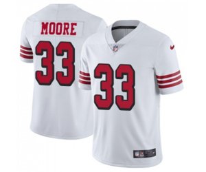 San Francisco 49ers #33 Tarvarius Moore Limited White Rush Vapor Untouchable Football Jersey