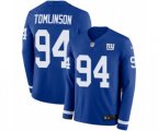 New York Giants #94 Dalvin Tomlinson Limited Royal Blue Therma Long Sleeve NFL Jersey