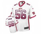 New York Giants #56 Lawrence Taylor Elite White Drift Fashion Football Jersey