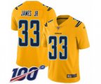 Los Angeles Chargers #33 Derwin James Limited Gold Inverted Legend 100th Season Football Jersey
