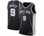 San Antonio Spurs #9 Tony Parker Swingman Black Road Basketball Jersey - Icon Edition