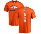 Denver Broncos #75 Menelik Watson Orange Backer T-Shirt