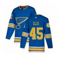St. Louis Blues #45 Colten Ellis Authentic Navy Blue Alternate Hockey Jersey