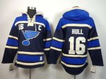 St. Louis Blues #16 Brett Hull blue [pullover hooded sweatshirt patch C]