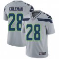 Seattle Seahawks #28 Justin Coleman Grey Alternate Vapor Untouchable Limited Player NFL Jersey
