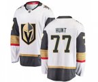 Vegas Golden Knights #77 Brad Hunt Authentic White Away Fanatics Branded Breakaway NHL Jersey