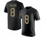New England Patriots #8 Jamie Collins Black Camo Salute to Service T-Shirt