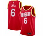Houston Rockets #6 Tyler Ennis Authentic Red Hardwood Classics Finished Basketball Jersey
