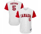 Canada Baseball #5 Freddie Freeman White 2017 World Baseball Classic Authentic Team Jersey