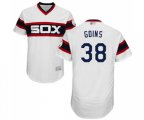 Chicago White Sox #38 Ryan Goins White Alternate Flex Base Authentic Collection Baseball Jersey