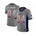 New England Patriots #94 Adrian Clayborn Limited Gray Rush Drift Fashion NFL Jersey