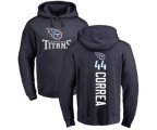 Tennessee Titans #44 Kamalei Correa Navy Blue Backer Pullover Hoodie