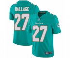 Miami Dolphins #27 Kalen Ballage Aqua Green Team Color Vapor Untouchable Limited Player Football Jersey