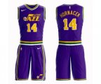 Utah Jazz #14 Jeff Hornacek Swingman Purple Basketball Suit Jersey