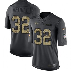 Baltimore Ravens #32 Eric Weddle Limited Black 2016 Salute to Service NFL Jersey