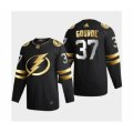 Tampa Bay Lightning #37 Yanni Gourde Black Golden Edition Limited Stitched Hockey Jersey