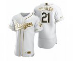 Los Angeles Dodgers Walker Buehler Nike White Authentic Golden Edition Jersey