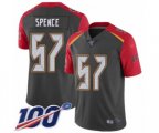 Tampa Bay Buccaneers #57 Noah Spence Limited Gray Inverted Legend 100th Season Football Jersey