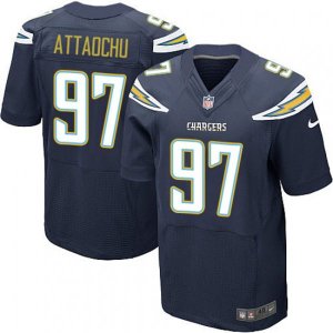 Los Angeles Chargers #97 Jeremiah Attaochu Elite Navy Blue Team Color NFL Jersey