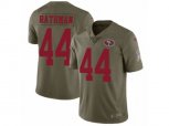 San Francisco 49ers #44 Tom Rathman Limited Olive 2017 Salute to Service NFL Jersey