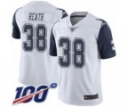 Dallas Cowboys #38 Jeff Heath Limited White Rush Vapor Untouchable 100th Season Football Jersey