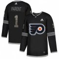 Philadelphia Flyers #1 Bernie Parent Black Authentic Classic Stitched NHL Jersey