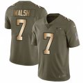Seattle Seahawks #7 Blair Walsh Limited Olive Gold 2017 Salute to Service NFL Jersey