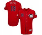 Cincinnati Reds #19 Joey Votto Red Fashion Stars & Stripes Flex Base Baseball Jersey