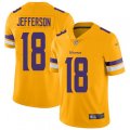 Minnesota Vikings #18 Justin Jefferson Gold Stitched NFL Limited Inverted Legend Jersey