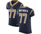 Los Angeles Rams #77 Andrew Whitworth Navy Blue Team Color Vapor Untouchable Elite Player Football Jersey