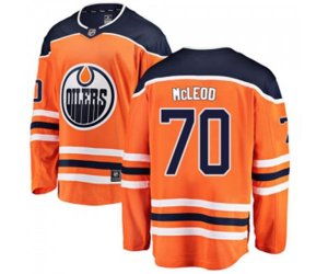 Edmonton Oilers #70 Ryan McLeod Authentic Orange Home Fanatics Branded Breakaway NHL Jersey