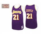Los Angeles Lakers #21 Michael Cooper Authentic Purple Throwback Basketball Jersey