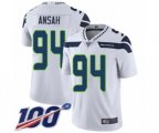 Seattle Seahawks #94 Ezekiel Ansah White Vapor Untouchable Limited Player 100th Season Football Jersey