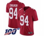 New York Giants #94 Dalvin Tomlinson Red Limited Red Inverted Legend 100th Season Football Jersey