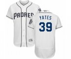 San Diego Padres #39 Kirby Yates White Home Flex Base Authentic Collection Baseball Jersey