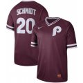 Nike Philadelphia Phillies #20 Mike Schmidt Maroon Authentic Cooperstown Collection Stitched Baseball Jersey