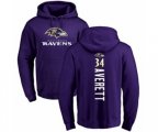 Baltimore Ravens #34 Anthony Averett Purple Backer Pullover Hoodie