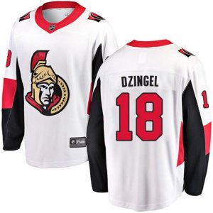 Ottawa Senators #18 Ryan Dzingel Fanatics Branded White Away Breakaway NHL Jersey