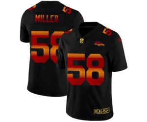 Denver Broncos #58 Von Miller Men\'s Black Red Orange Stripe Vapor Limited NFL Jersey