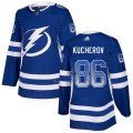 Tampa Bay Lightning #86 Nikita Kucherov Authentic Blue Drift Fashion NHL Jersey