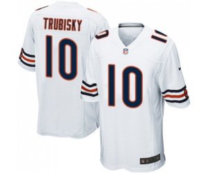Chicago Bears #10 Mitchell Trubisky Game White Football Jersey