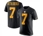 Pittsburgh Steelers #7 Ben Roethlisberger Black Rush Pride Name & Number T-Shirt