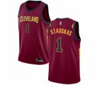 Cleveland Cavaliers #1 Nik Stauskas Swingman Maroon Basketball Jersey - Icon Edition