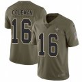New Orleans Saints #16 Brandon Coleman Limited Olive 2017 Salute to Service NFL Jersey