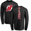 New Jersey Devils #5 Dalton Prout Black Backer Long Sleeve T-Shirt