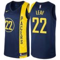 Indiana Pacers #22 T. J. Leaf Authentic Navy Blue NBA Jersey - City Edition