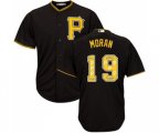 Pittsburgh Pirates #19 Colin Moran Authentic Black Team Logo Fashion Cool Base Baseball Jersey