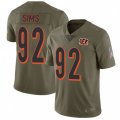 Cincinnati Bengals #92 Pat Sims Limited Olive 2017 Salute to Service NFL Jersey
