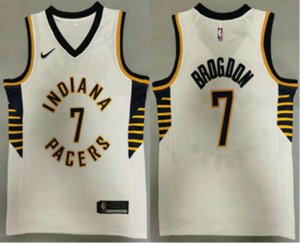 Indiana Pacers #7 Malcolm Brogdon New White 2021 Nike Swingman Stitched NBA Jersey